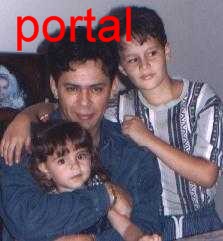 Leandro, Pedro e irm�  Thais