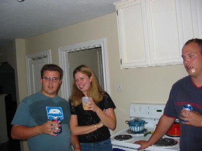 John and I hanging out in his kitchen