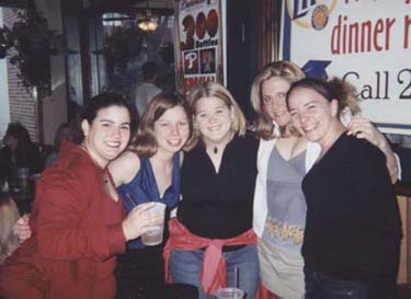 Zoe, me, Lieb, Nicole, and Sara starting off the bar tour at the famous Cafe Friday Ice-T Specials