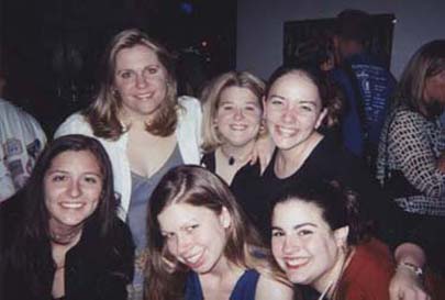 Jai, Nicole, Lieb, Sara, and (Me and Zoe in front), continuing the bar tour to the G-Man