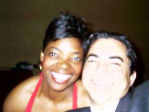 LaGina and Antonio at the christmas party.