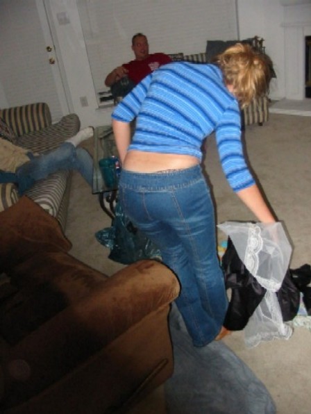 They decided to take a picture of me searching for stuff...You can tell by the way I try to support myself in what condition I am in.