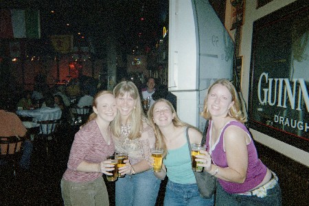 Carol, Jill, Me, and Abbey at Sherlocks getting more tipsy than I had planned!!!
