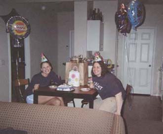 Amanda and Jen posing for the camera