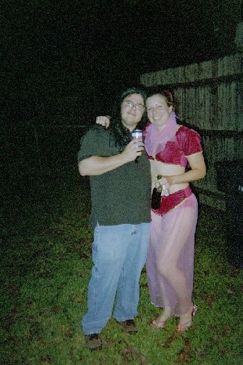 Bond and I decked out in our costumes