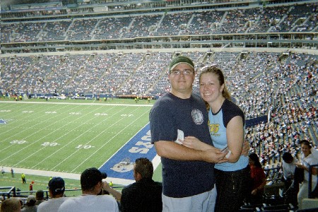 Bond and I at the Dallas Cowboys Stadium