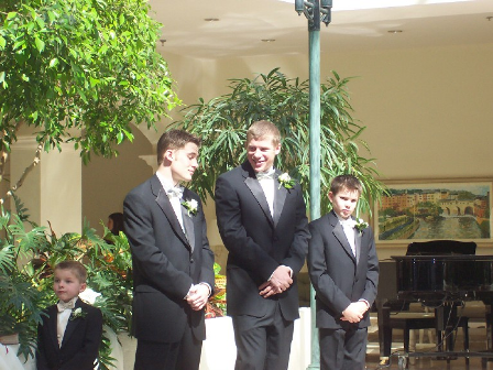 My newphews: Andy, Geoff, and Brennan, Brennan is my only blood nephew, the other two are my new step-nephews?
