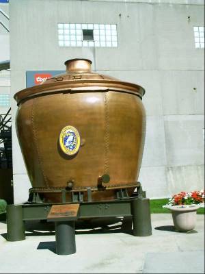 The huge kettle outside of Coors Brewery Plant.