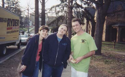 Jules, MM, and Zimmer behind the bbq