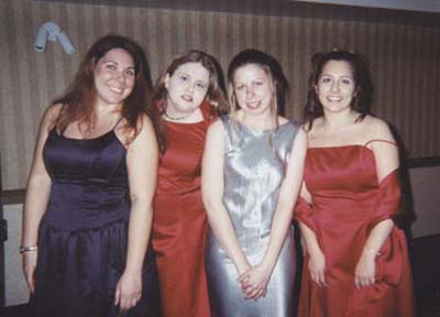 Kelly, Mary-Michael, Me, and Jai in our pretty dresses