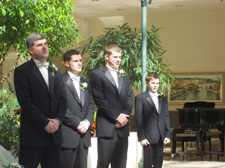 My new brother-in-law, Don, with his sons and Brennan