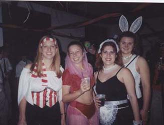 Stacy, Me, Lauren, and Sherry getting our drinks on