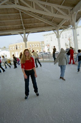 Me on the ice skating rink in DC, our pic ended up in the local newspaper