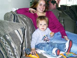 My sister Leigh with Nathan