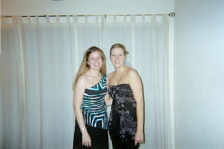 Karyn and I posing before going out to the bars.
