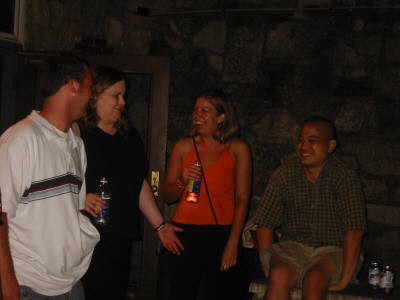 Nathaniel, Mary-Michael, Me, and Steve chillin after the Violent Femmes concert.