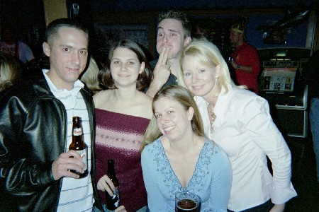 Kyle, Chris's sister, Nick, Me, and another lady