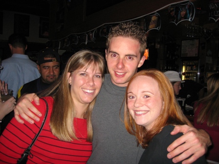 Jill, Nick, and Carol with Nick's 'muscle' shirt on