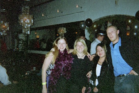 Me, Michelle, Janice, and Josh hanging out in the bar