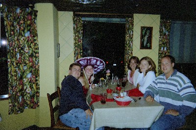 Bond, Me, Beth, Julie, and Sam eating dinner at Pappasito's for my birthday