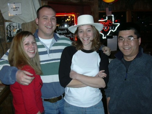 Julie, Po, Sammy, and Myself are at the Stockyards doing it Cowboy style!