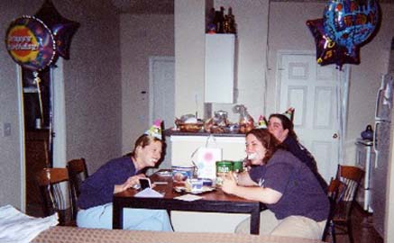 The big birthday bash for Manda and Jen (Amanda, Jen, and Heather)
