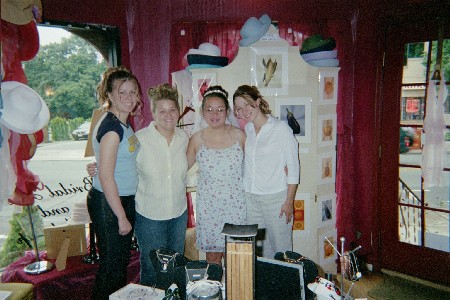 Me, Michelle, Janice, and Monika hanging out at the beauty salon.