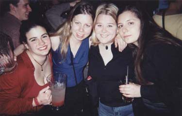 Zoe, Me, Lieb, and Jai at The Saloon for some good ole MonkeyBoys