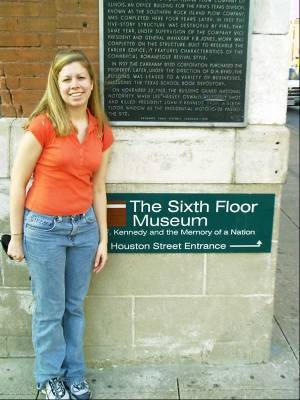 Me in front of the Sixth Floor Book Depository Building.