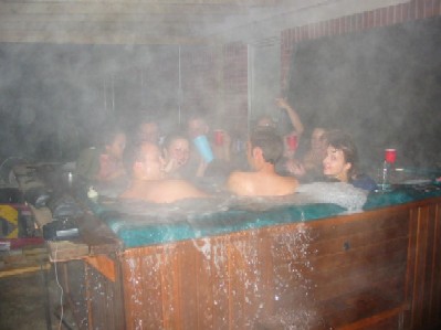 Can you guess how many people all fit in the tub??