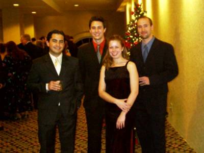 The guy's I went to the Christmas Party with (Antonio, Toby, and Gabe).
