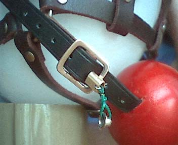 close-up insert at the gag