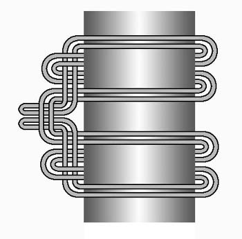 symmetrical tie ending in loop