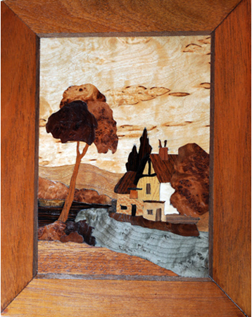 English Village in Marquetry