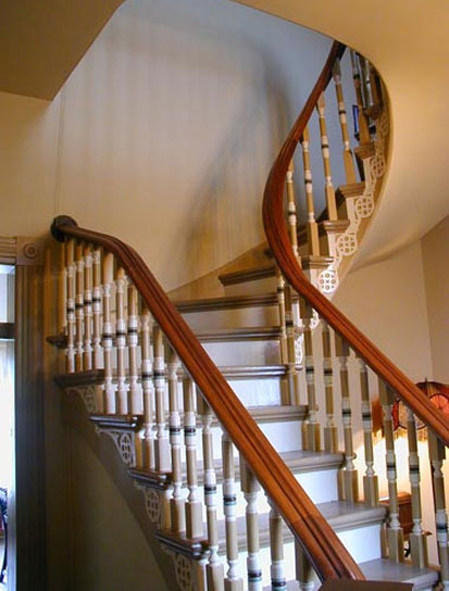 Curved Staircase in Historic Home