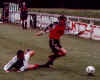 Danny wins the ball, Postal Football has made us all very proud