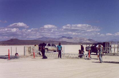 Image -- DPW crew and 30-Foot Laser Tower
