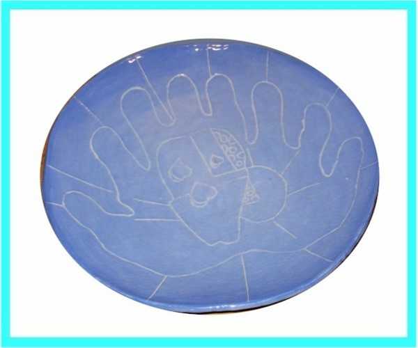 Grande coupe bleue