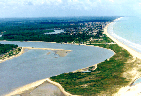 Vista a�rea da Barra de Prado