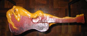12 x 6 x 2 in, self-hardening clay, acrylic