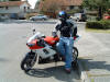 Dan with his Yamaha R-6 -- 28 March 2004