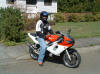 Dan with his Yamaha R-6 -- 28 March 2004