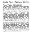 Seattle Times Deaths, Funerals and In Memoriam - February 24, 2004