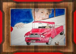 Watercolor/Ink, 18" x 22", Boys Toys - Private collection