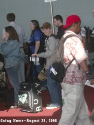 France lines up to board his flight for home.... WE'LL MISS YOU FRANCE! LOVE, GRANDMA and GRANDPA