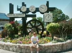 The famous one of a kind, water-clock at the Royal Gorge