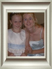 Paige with mom, Heidi-wedding day, July 22, 2008