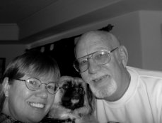 Yours truly with Merrill and "Love-Muffy" Gabbey