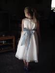 Paige is adorable in her flower girl's dress