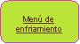 Rect�ngulo redondeado: Men� de enfriamiento 